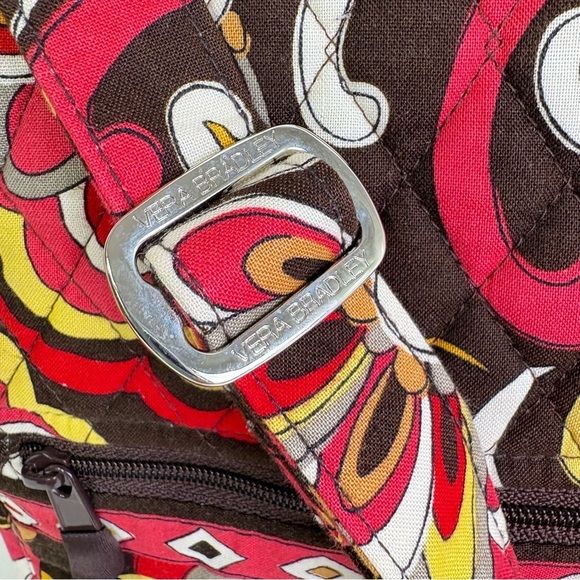 VERA BRADLEY Puccini Print Quilted Crossbody Messenger Bag Purse 60s 70s Boho - Picture 8 of 17